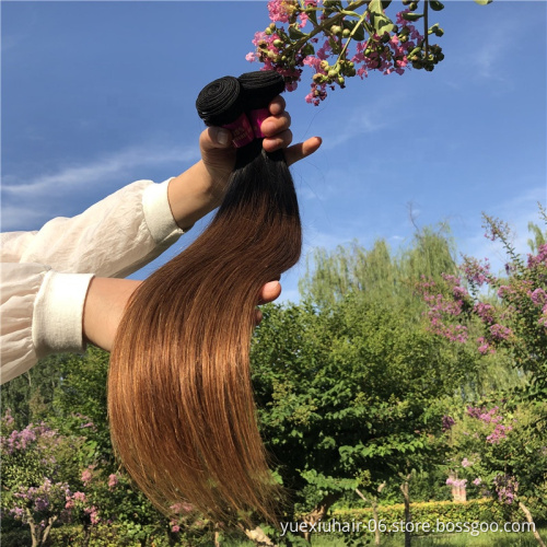 Ombre 1B/30 Blonde Brazilian Straight Hair Bundles Cuticle Aligned Raw Virgin Hair Weave 1 Piece